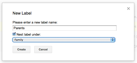 Keep your inbox organized with sub-labels.